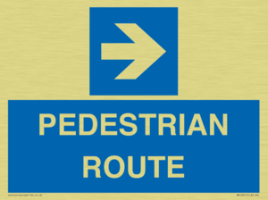 PEDESTRIAN ROUTE - right arrow